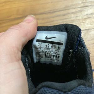 Navy blue Nike sneakers